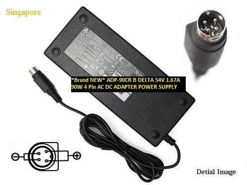 *Brand NEW* 54V DELTA 1.67A ADP-90CR B 90W 4 Pin AC DC ADAPTER POWER SUPPLY